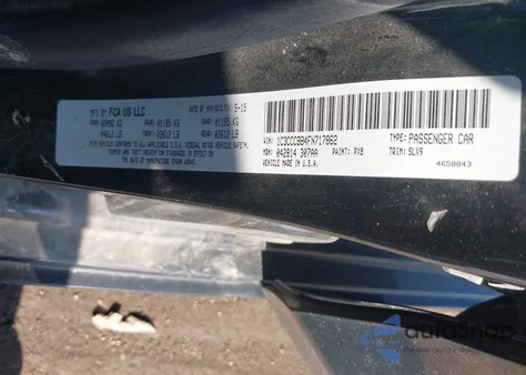 2015 Chrysler 200 S from USA, damaged, VIN 1C3CCCBB4FN717862